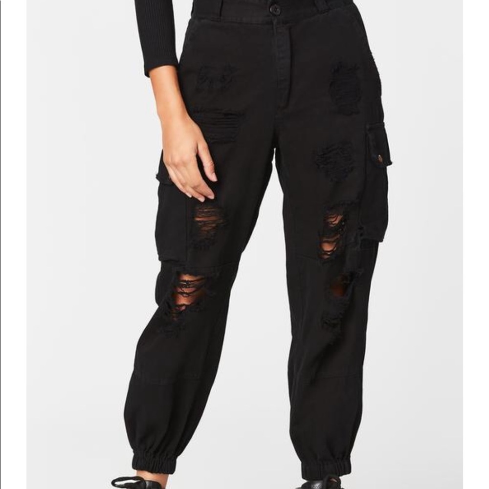 Carmar baggy cargo pants (black)